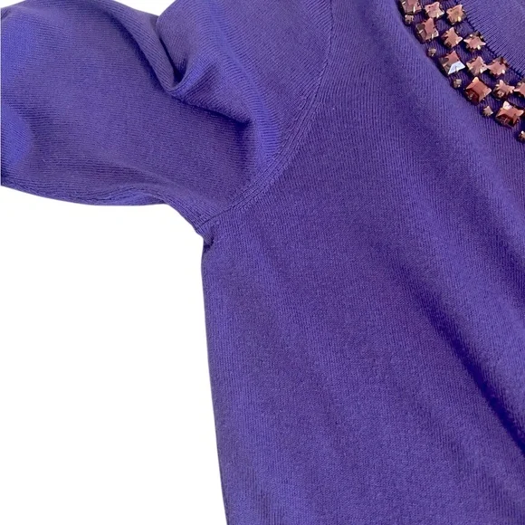 Kate Spade Purple Cardigan with Rhinestones Size XS - Picture 8 of 14